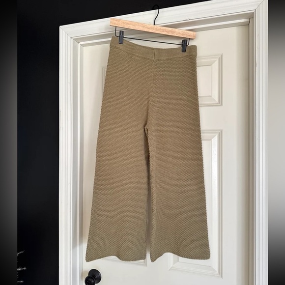 Free People Beach Hailee Sweater Wide Leg Pants in Dried Moss size Small - Picture 12 of 12
